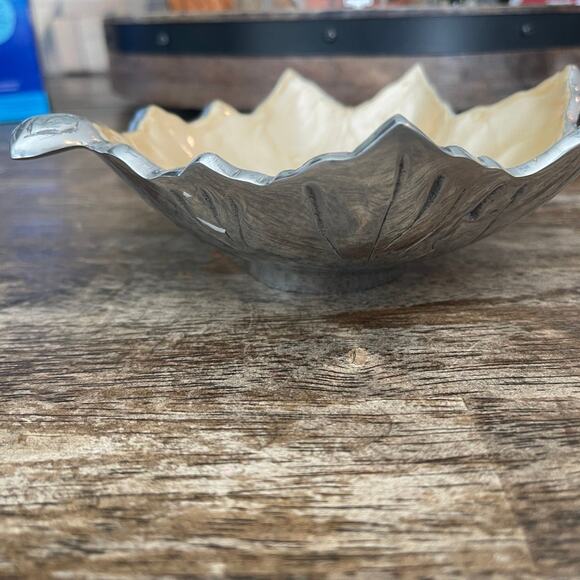 Julia Knight autumn Leaf bowl enameled - Picture 3 of 12